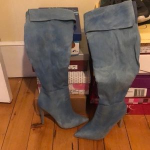 Denim knew high boots